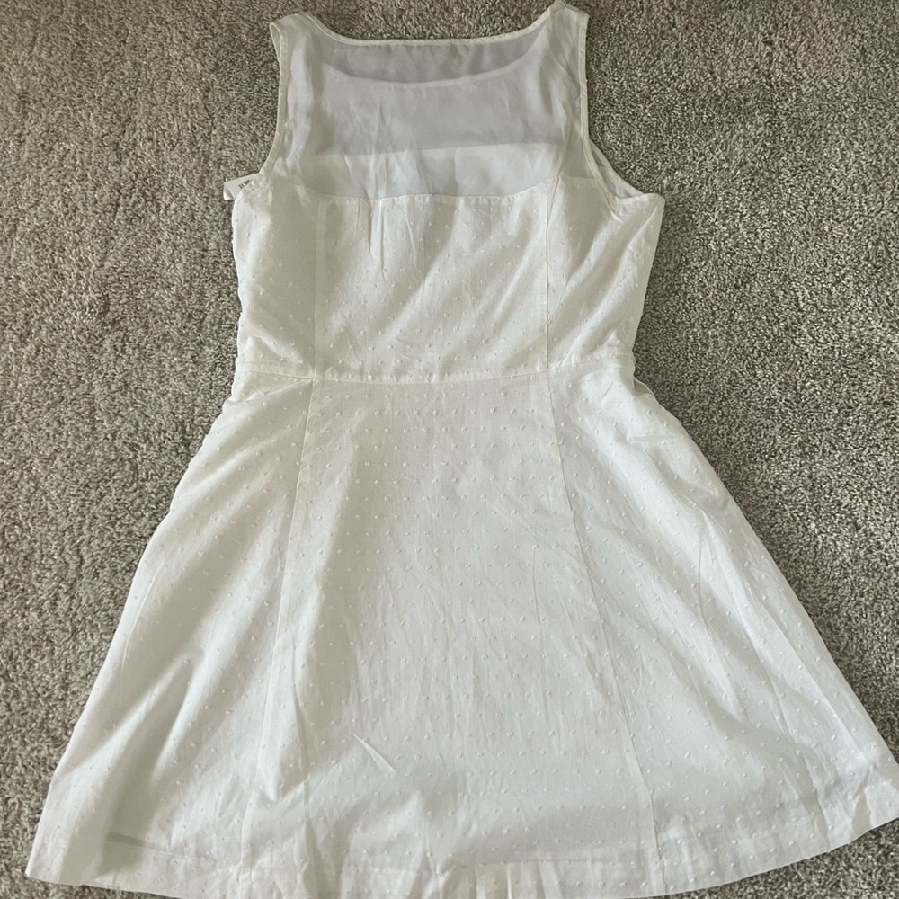 ⭐️ Firm Price ⭐️ White Dress with Swiss polka dots - Picture 4 of 12